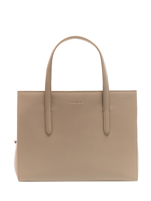 COCCINELLE SWAP Bolso de mano de cuero martillado rosa polvo - Bolsos Mujer