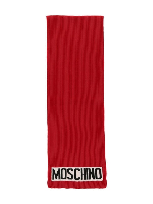 MOSCHINO LOGO Bufanda acanalada rojo - Bufandas
