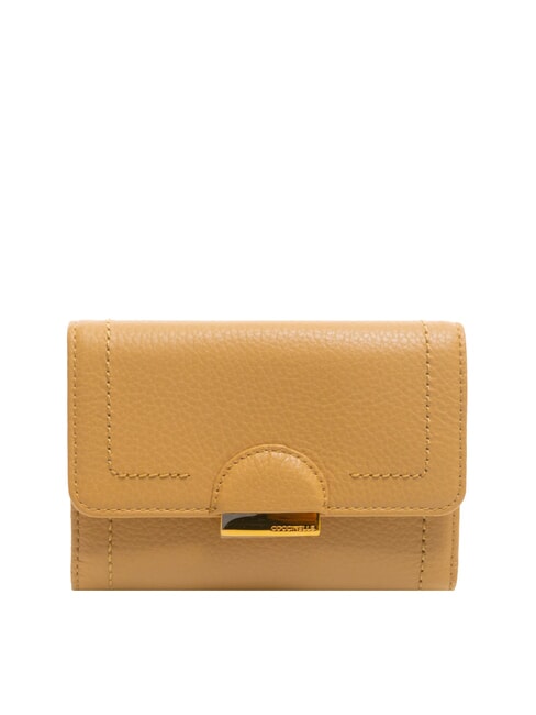 COCCINELLE TALEA Cartera mediana de piel martillada beige fresco - Carteras Mujer