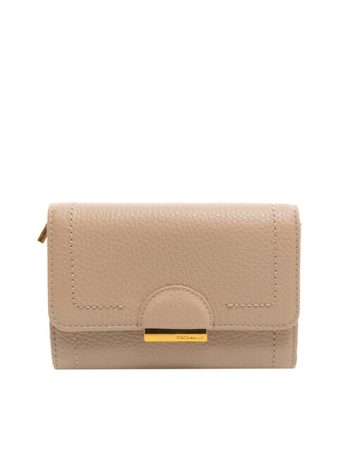 COCCINELLE TALEA Cartera mediana de piel martillada rosa polvo - Carteras Mujer