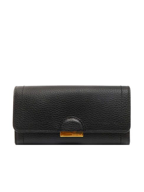 COCCINELLE TALEA Cartera continental de piel martillada negro - Carteras Mujer