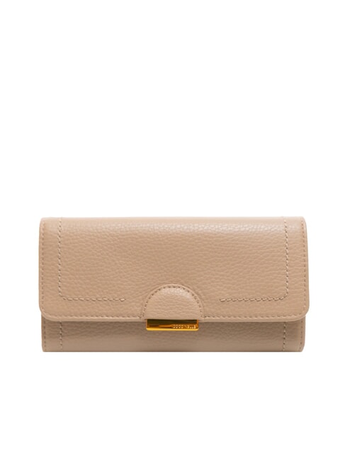 COCCINELLE TALEA Cartera continental de piel martillada rosa polvo - Carteras Mujer