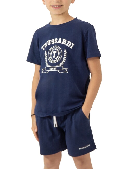 TRUSSARDI TOPALA Conjunto de camiseta y bermudas azul mar/azul mar - Chándales para niños