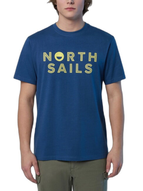 NORTH SAILS LINE PRINT Camiseta de algodón con estampado maxi Denim oscuro - camiseta