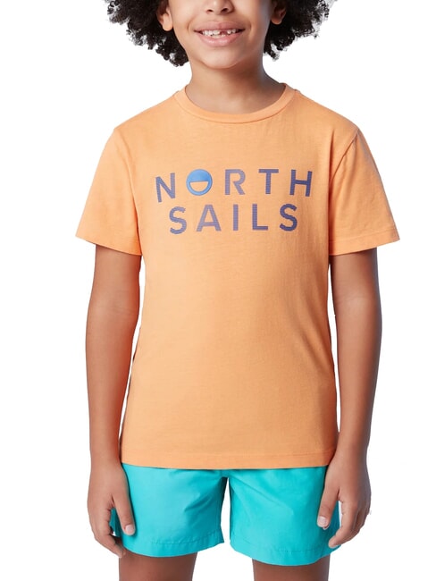 NORTH SAILS STRIPED KIDS camiseta de manga corta Mandarina - Camiseta niño