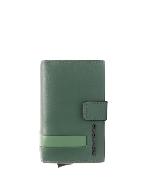 PIQUADRO PAUL Tarjetero de piel VERDE - Carteras Hombre