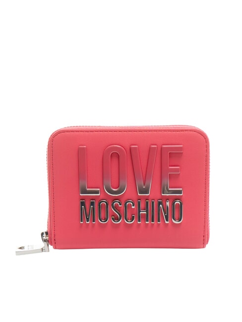 LOVE MOSCHINO ZIP AROUND Billetera fucsia - Carteras Mujer