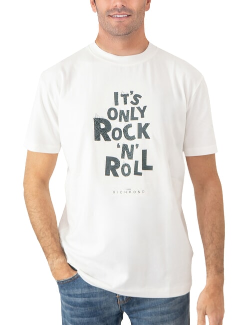 JOHN RICHMOND SPARTACO Camiseta de algodón con estampado blanquecino - camiseta