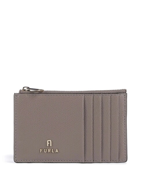 FURLA CAMELIA Cartera plana de piel estuco gris - Carteras Mujer