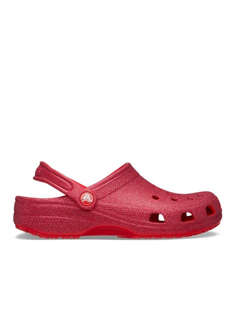 CROCS CLASSIC GLITTER CLOG W Zueco tipo zapatilla rojo cereza - Zapatos Mujer