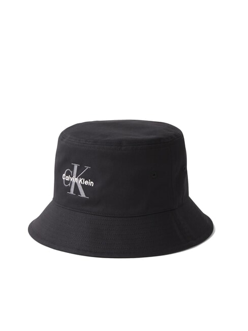 CALVIN KLEIN CKJ MONO LOGO Sombrero de pescador de algodón En negro - Sombreros