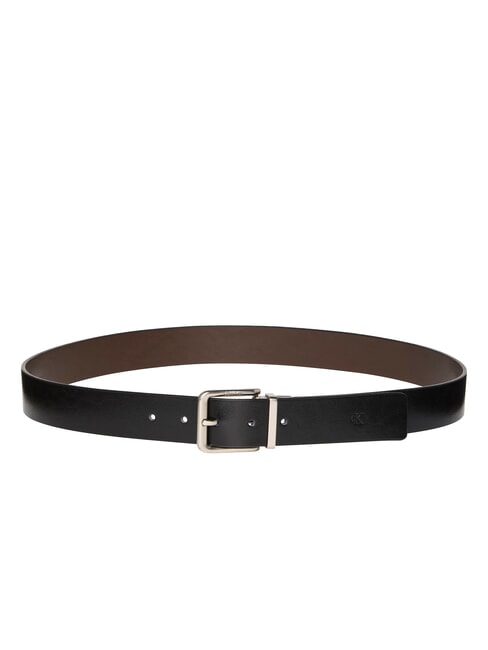CALVIN KLEIN CKJ PIN BUCKLE Cinturón de doble cara que se puede acortar. negro/delicioso/peltre - Cinturones