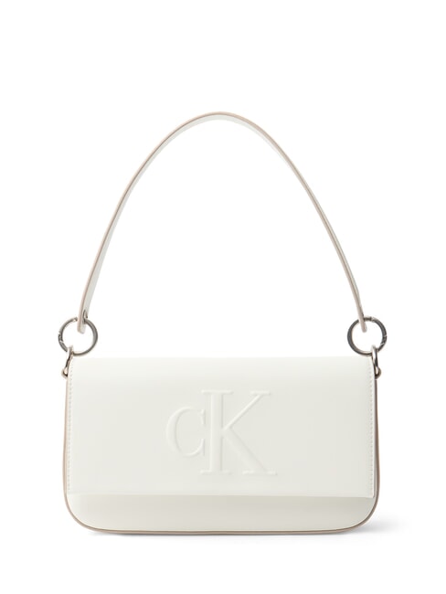 CALVIN KLEIN SCULPTED  Bolso de hombro lirio blanco - Bolsos Mujer