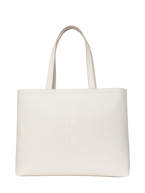 CALVIN KLEIN SCULPTED Slim Bolso de hombro lirio blanco - Bolsos Mujer