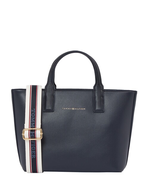 TOMMY HILFIGER TH LOGOTAPE Bolso de mano, con bandolera azul espacial / negro - Bolsos Mujer
