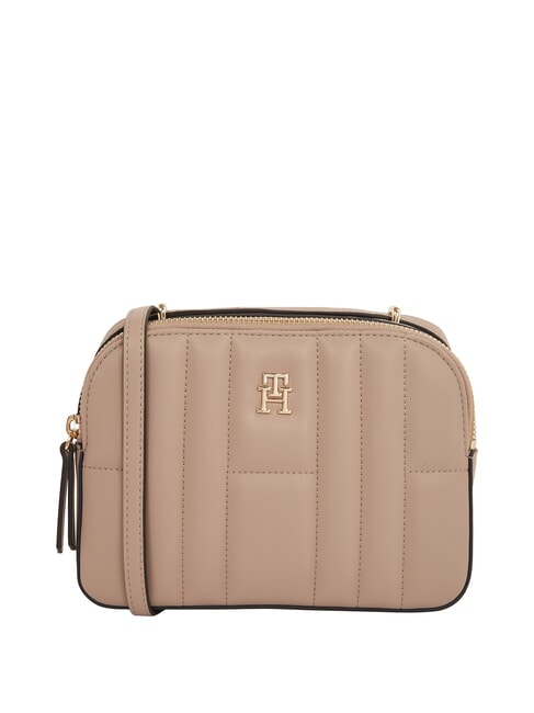 TOMMY HILFIGER TH FEMININE  Mini bolso de hombro para cámara gris topo costero - Bolsos Mujer