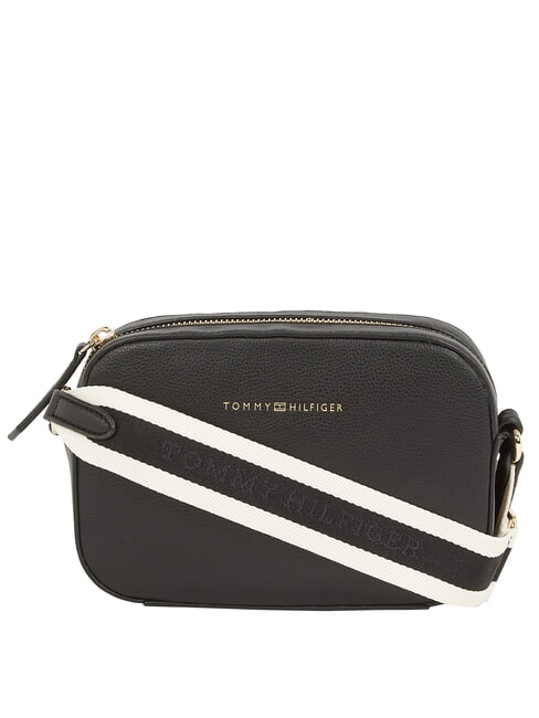 TOMMY HILFIGER TH LOGOTAPE  Mini bolso de hombro para cámara negro - Bolsos Mujer