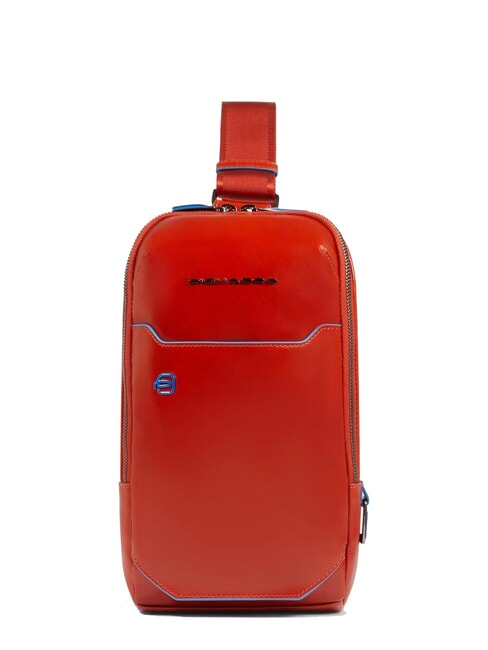 PIQUADRO BLUE SQUARE Mochila de cuero de un solo hombro cuero4 - Bandoleras Hombre