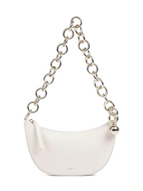 FURLA SFERA Mini bolso de hombro en piel con estampado Ares CREMA - Bolsos Mujer