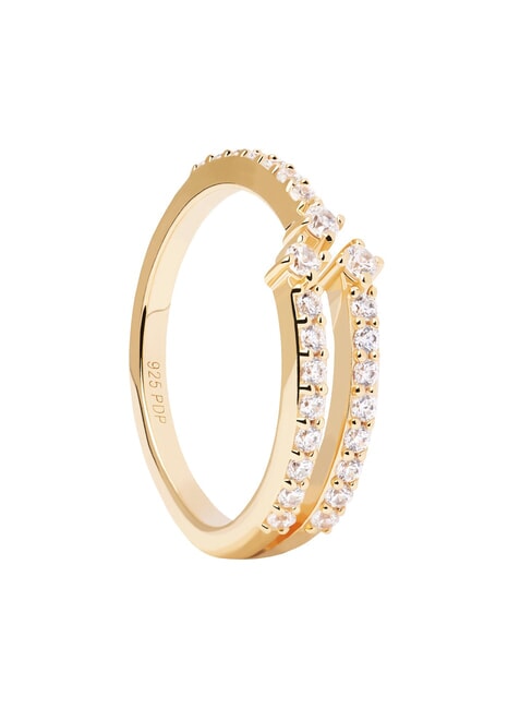 PDPAOLA THE NEW ESSENTIALS SISI Anillo de circonita bañado en oro oro - Anillos