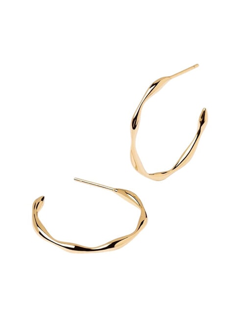 PDPAOLA FIVE VANILLA Pendientes de aro chapados en oro oro - Pendientes