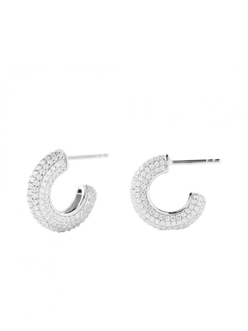 PDPAOLA THE NEW ESSENTIALS KING Pendientes de aro abovedados plata - Pendientes