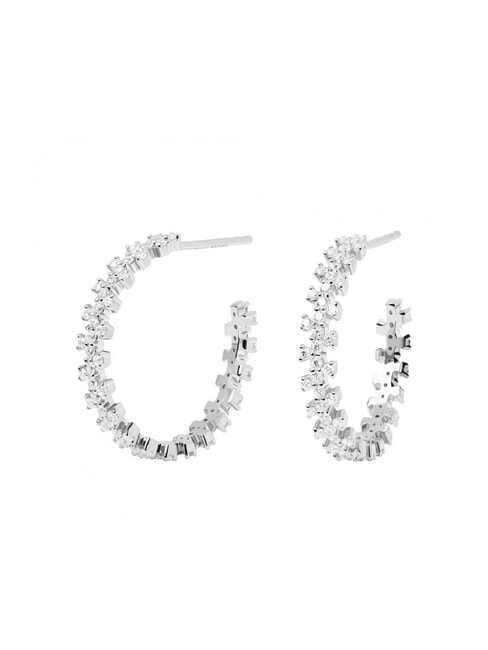 PDPAOLA THE NEW ESSENTIALS CROWN Pendientes de plata con circonitas plata - Pendientes