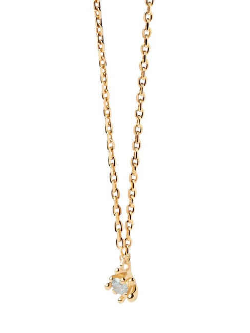 PDPAOLA COLOR GREY FLEUR Collar colgante con circonitas y garras oro - Collares