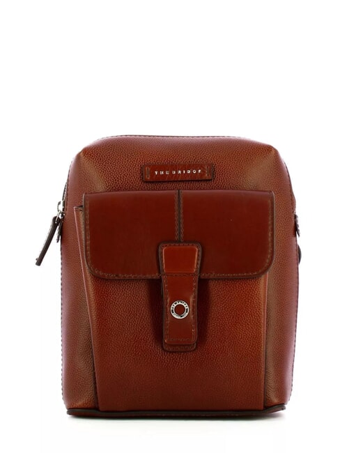 THE BRIDGE BIAGIO Bolso de cuero marrón 14/rutenio paladio - Bandoleras Hombre