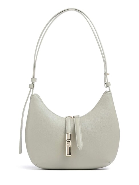 FURLA GOCCIA Bolso bandolera de piel martillada salvia clara - Bolsos Mujer