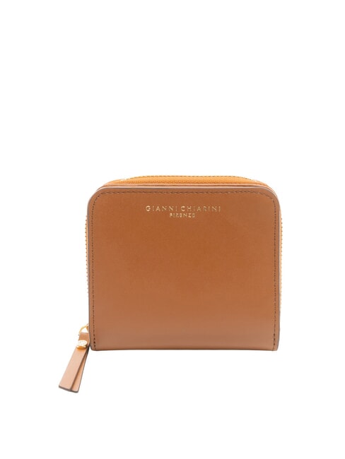 GIANNI CHIARINI WALLETS VACCHETTA CALF Cartera pequeña de piel lisa nuez - Carteras Mujer