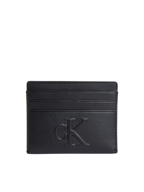 CALVIN KLEIN CKJ SCULPTED IMPRESS Tarjetero plano En negro - Carteras Hombre