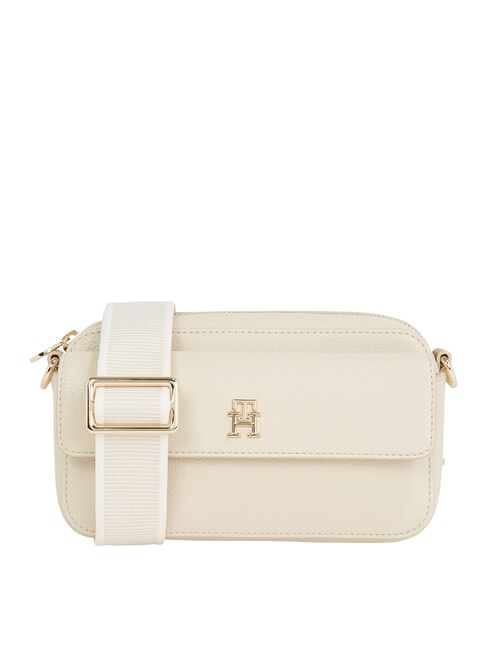 TOMMY HILFIGER TH DISTINCT  Mini bolso de hombro beige clásico - Bolsos Mujer