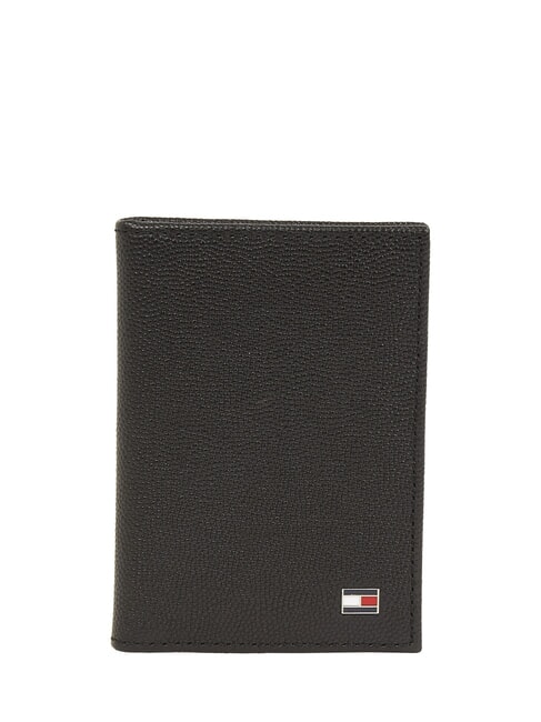 TOMMY HILFIGER TH FLAG  Cartera de cuero vertical negro - Carteras Hombre