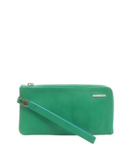 PIQUADRO CAMPIONARIO -  BLUE SQUARE Clutch de cuero con pu&ntilde;o cuadrado verde/azul - Bolsos Mujer - 1
