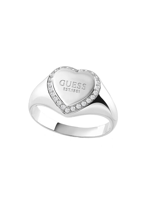 GUESS FINE HEART Anillo con corazón y cristales. SILVER - Anillos