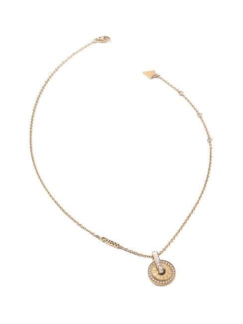 GUESS LOVE Collar con dije circular oro - Collares