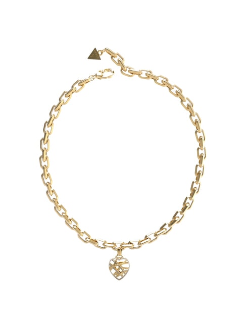 GUESS HEART CAGE Collar de cadena con corazón oro amarillo - Collares
