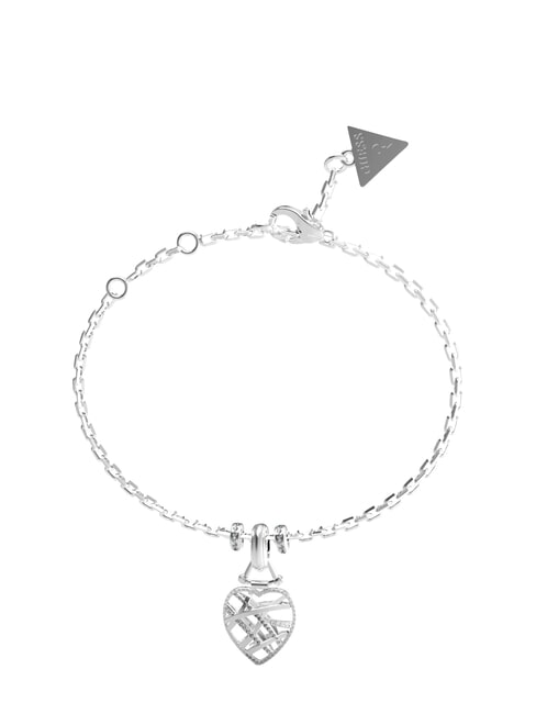 GUESS HEART CAGE Pulsera con corazon SILVER - Pulseras