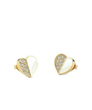 GUESS LOVELY GUESS Pendientes de coraz&oacute;n con cristales - Pendientes