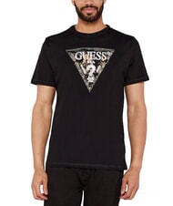 GUESS TRIANGLE Camiseta de algodón con estampado - camiseta