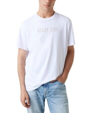 GUESS BSC EMBROIDERY LOGO Camiseta de algod&oacute;n con logo bordado - camiseta
