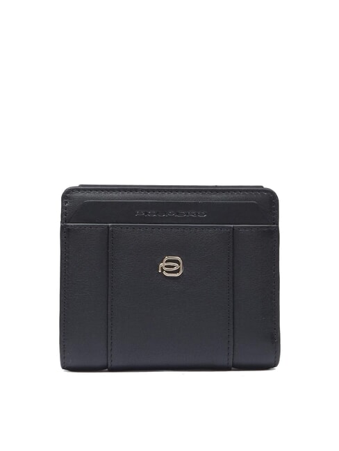 PIQUADRO CIRCLE Cartera compacta de cuero negro - Carteras Mujer