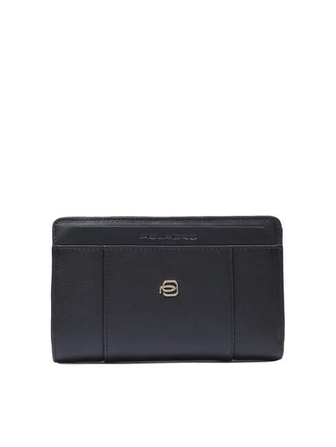 PIQUADRO CIRCLE Cartera mediana de cuero negro - Carteras Mujer