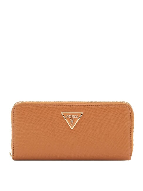 GUESS LAUREL 2 Cartera grande con cremallera coñac ligero - Carteras Mujer