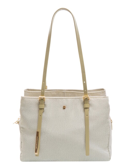 BORBONESE L'ECOLE NYLON Shopper de hombro, con bandolera caqui - Bolsos Mujer