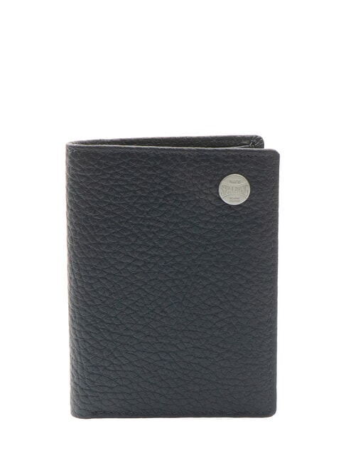 SPALDING SNAP  Cartera vertical de cuero martillado azul - Carteras Hombre