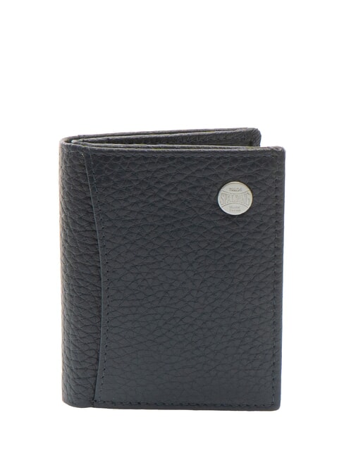 SPALDING SNAP  Cartera de cuero martillado azul - Carteras Hombre