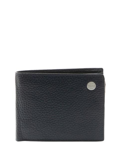 SPALDING SNAP Cartera mediana de piel martillada azul - Carteras Hombre