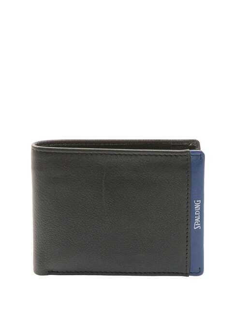 SPALDING SNAP  Cartera de piel para hombre, con monedero. negro/azul marino - Carteras Hombre